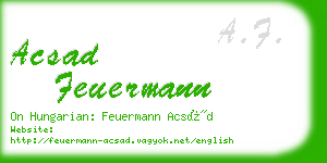 acsad feuermann business card
